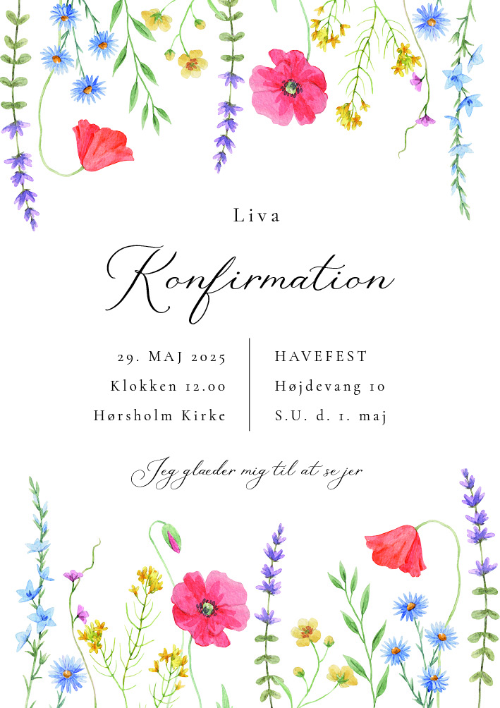 Invitationer - Liva Konfirmation